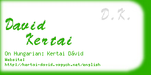 david kertai business card