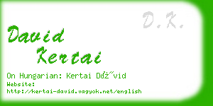 david kertai business card